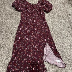 Beautiful burgundy old navy floral dress size large